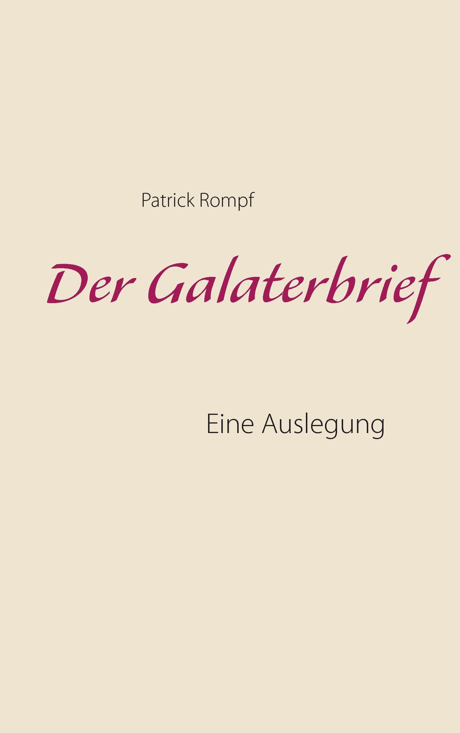 Vorderes Coverbild Der Galaterbrief