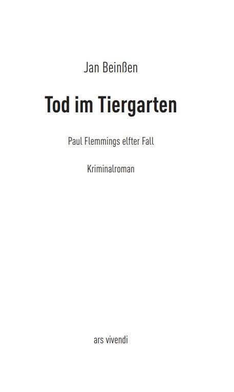 Beispielinhalt (Bild) Tod im Tiergarten