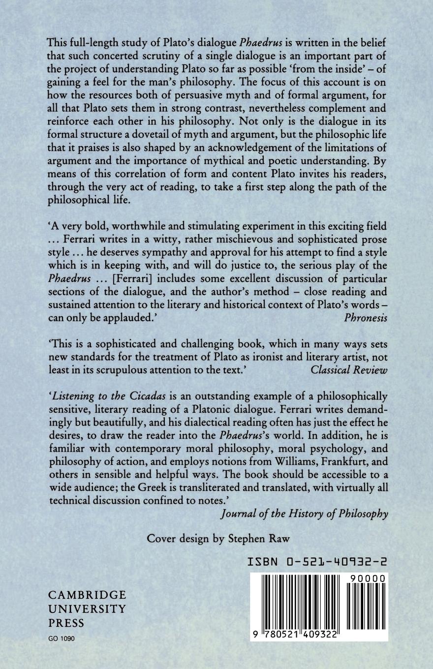 Rückseitencover Listening to the Cicadas