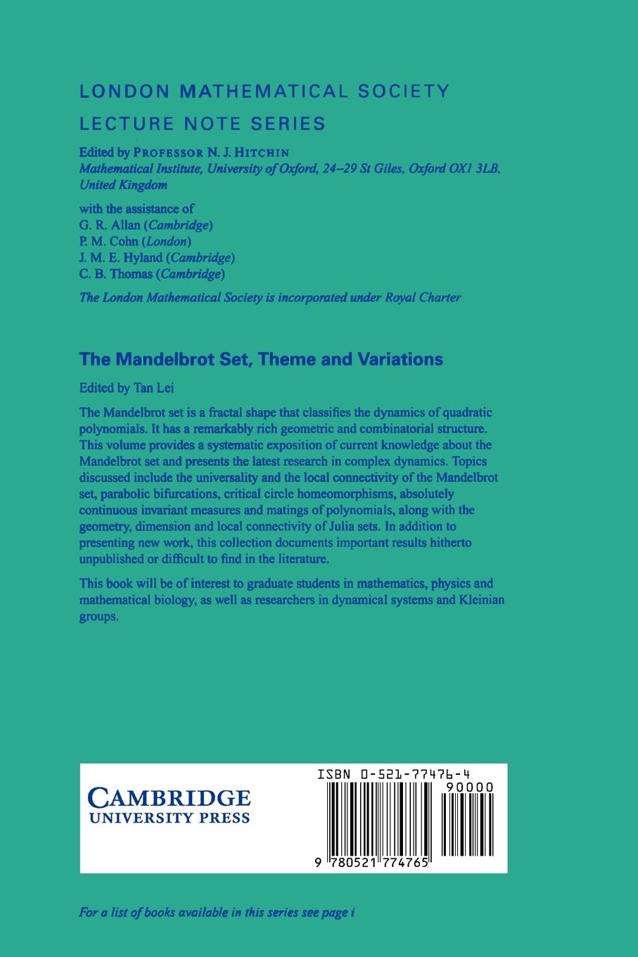 Rückseitencover The Mandelbrot Set, Theme and Variations