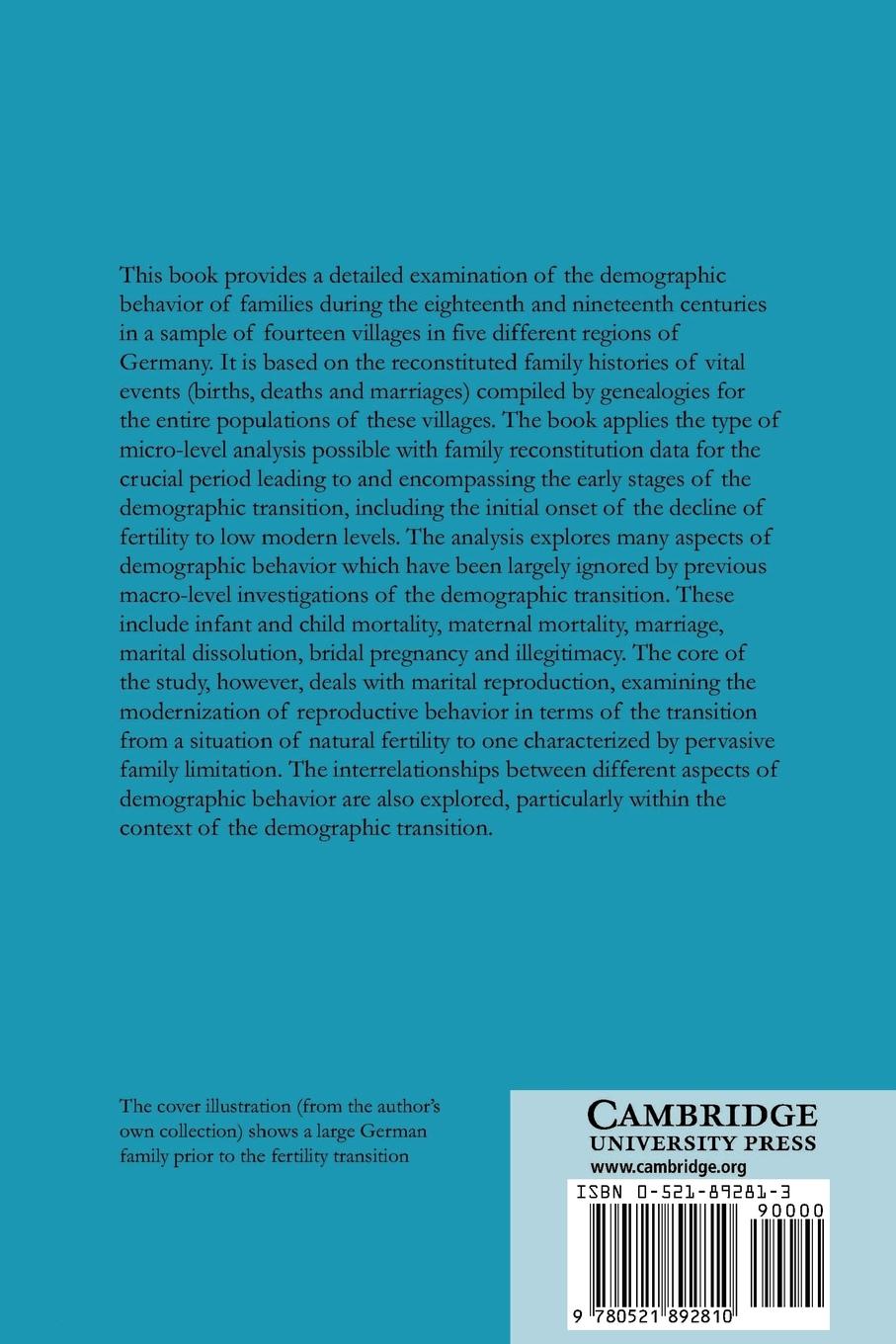 Rückseitencover Demographic Behavior in the Past