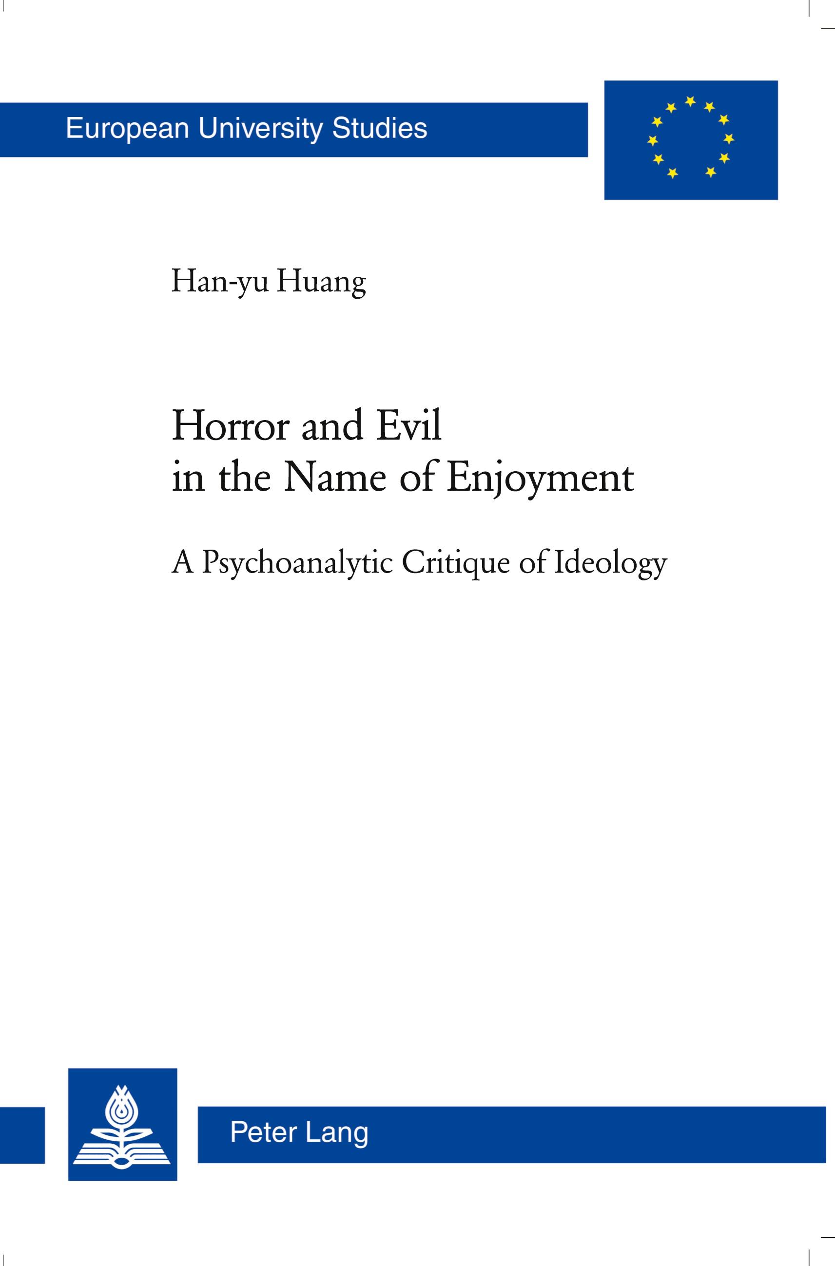Vorderes Coverbild Horror and Evil in the Name of Enjoyment
