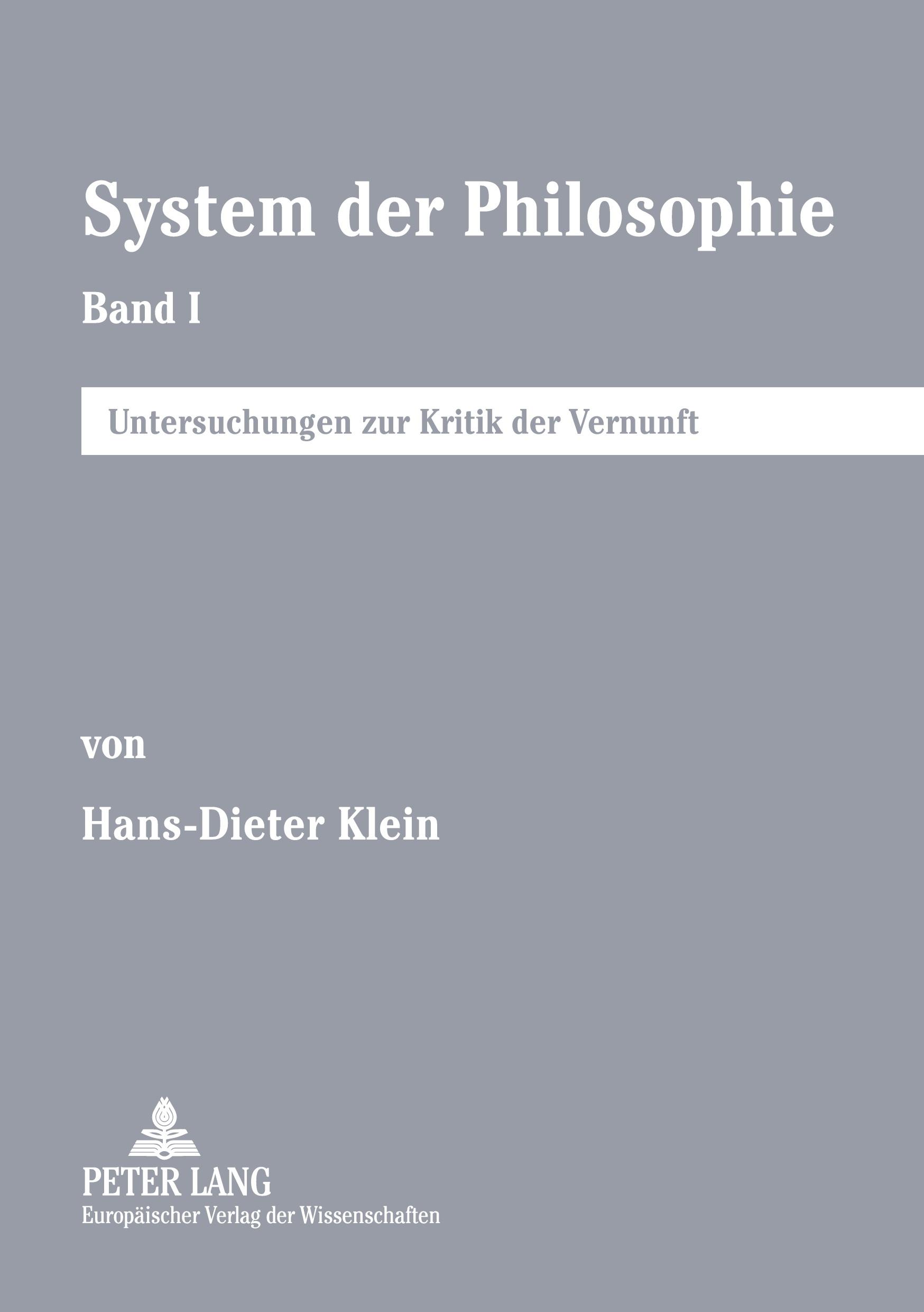 Vorderes Coverbild System der Philosophie