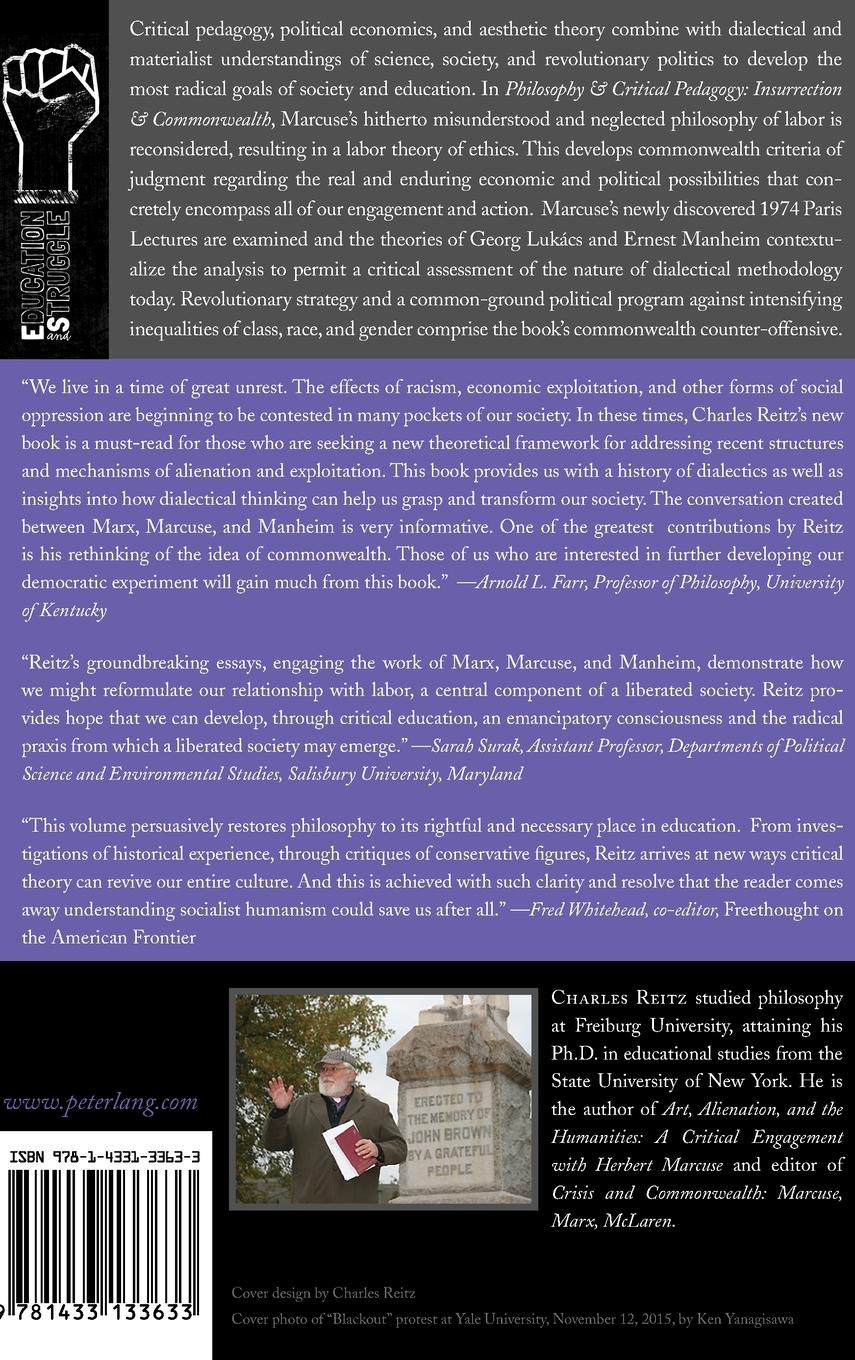 Rückseitencover Philosophy and Critical Pedagogy