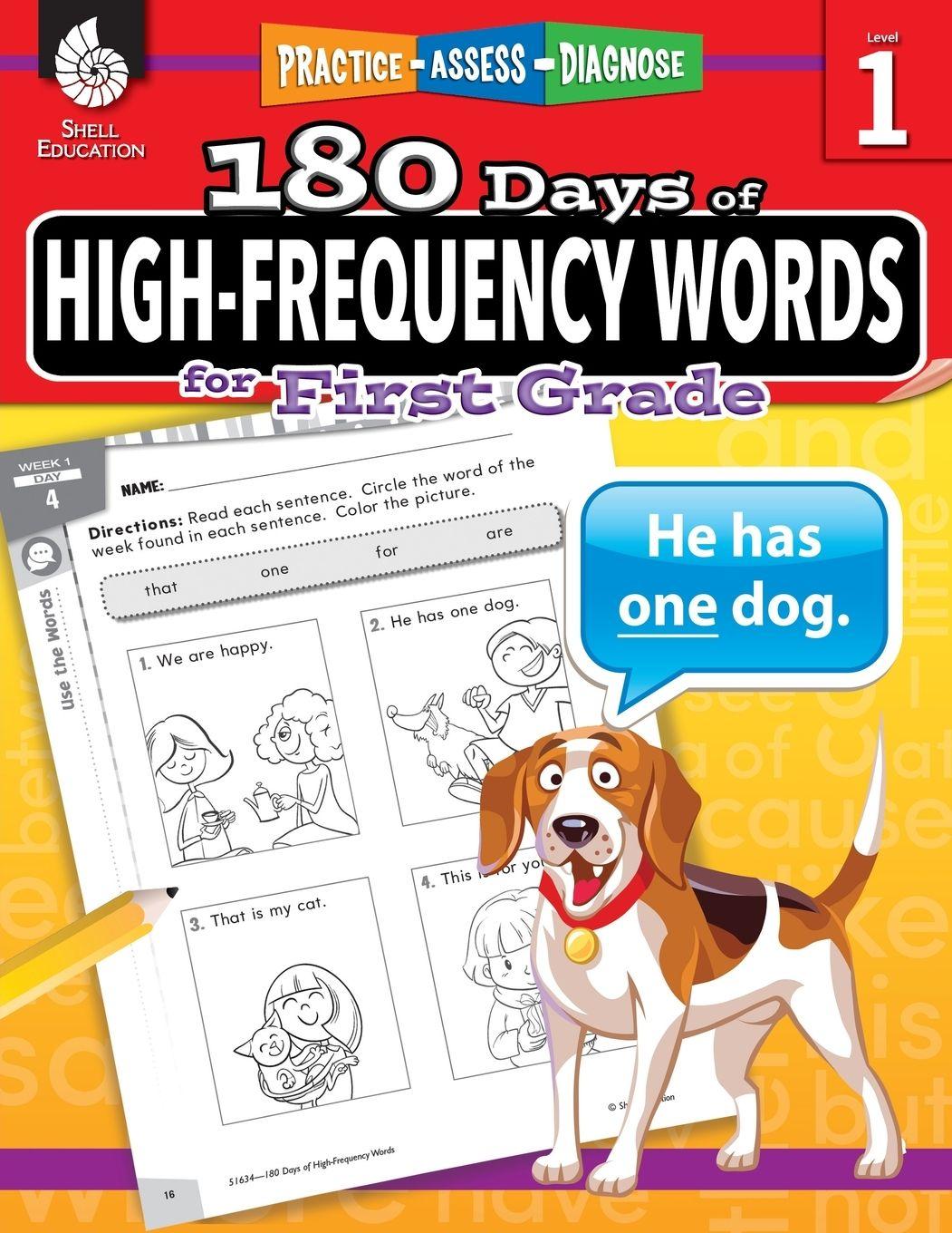 Vorderes Coverbild 180 Days of High-Frequency Words for First Grade