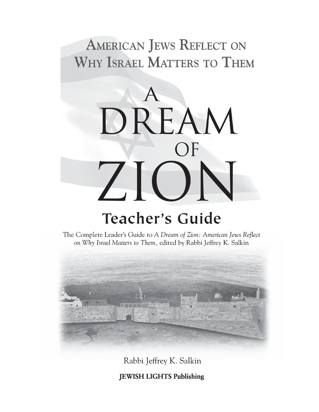 Vorderes Coverbild A Dream of Zion Teacher's Guide