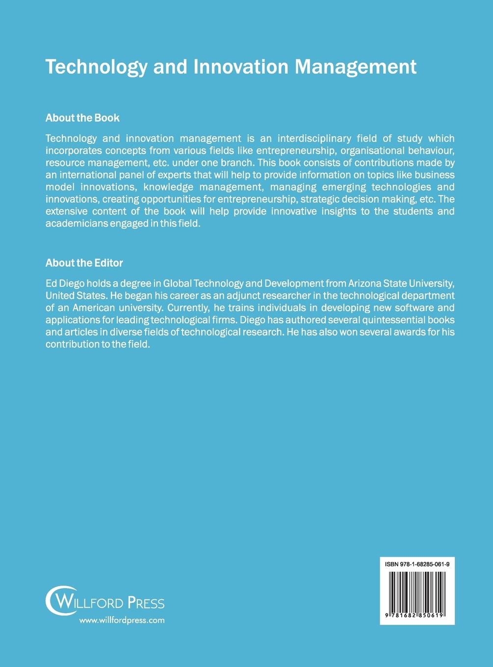 Rückseitencover Technology and Innovation Management