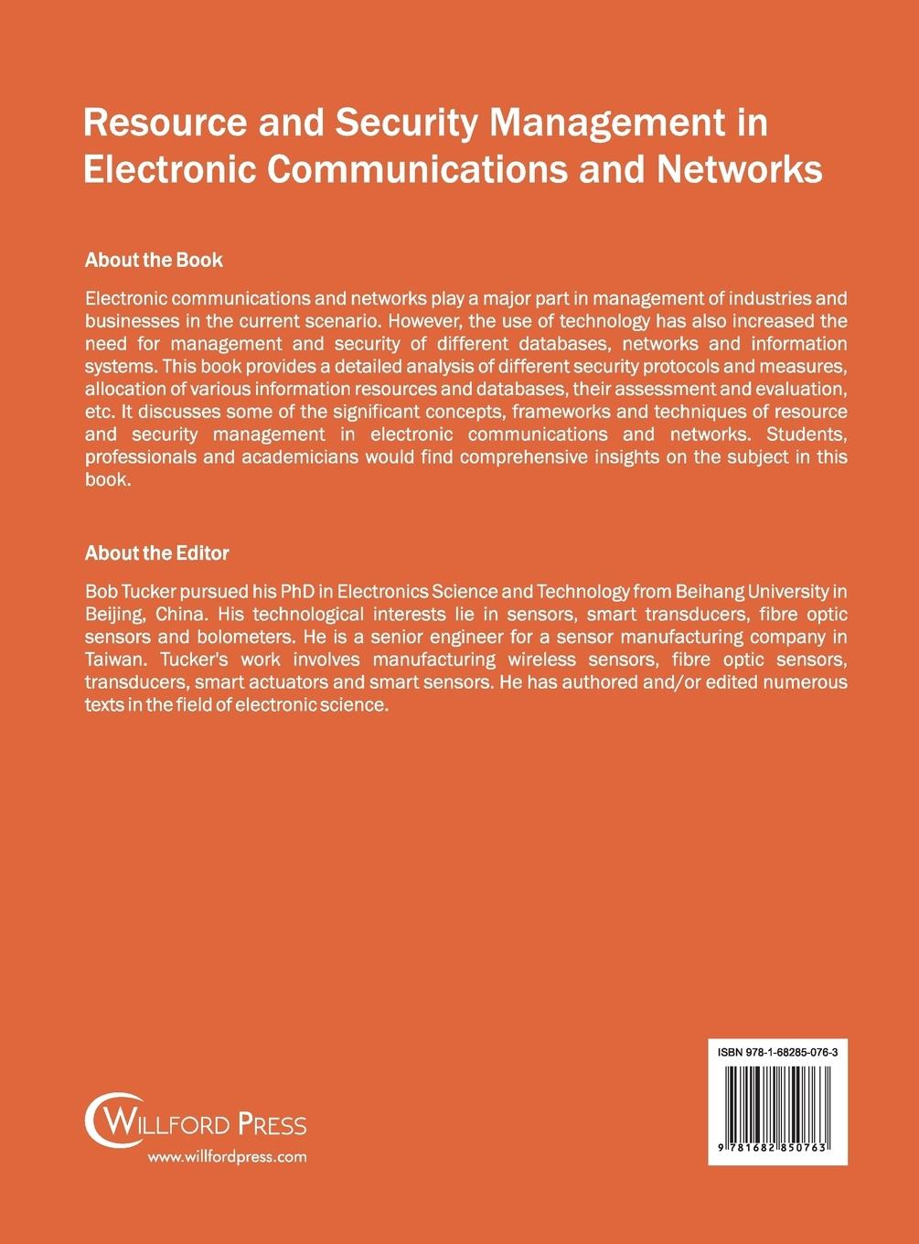 Rückseitencover Resource and Security Management in Electronic Communications and Networks