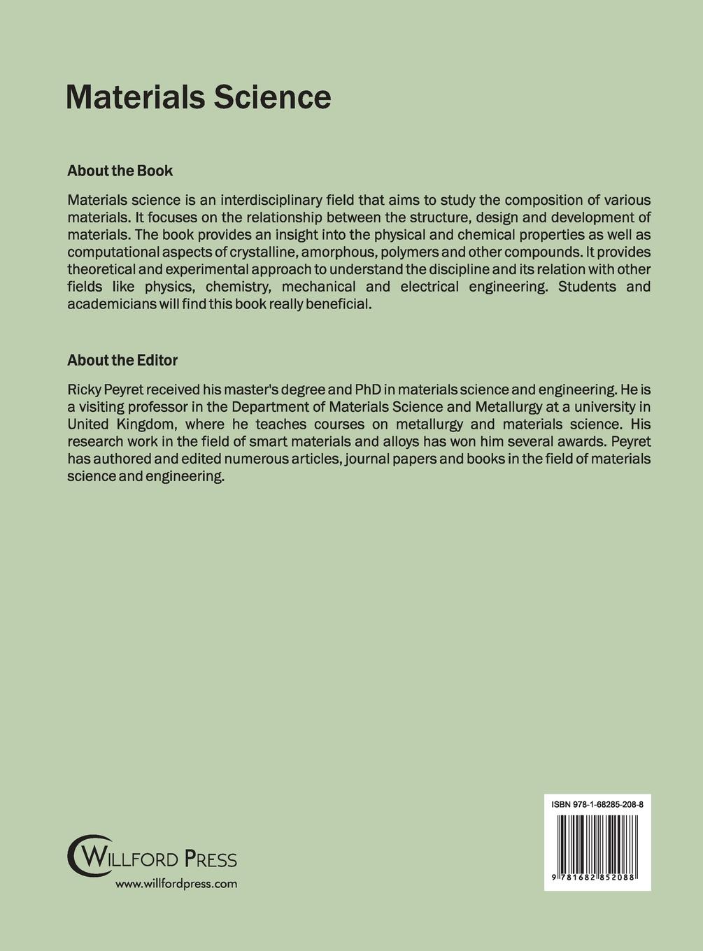 Rückseitencover Materials Science