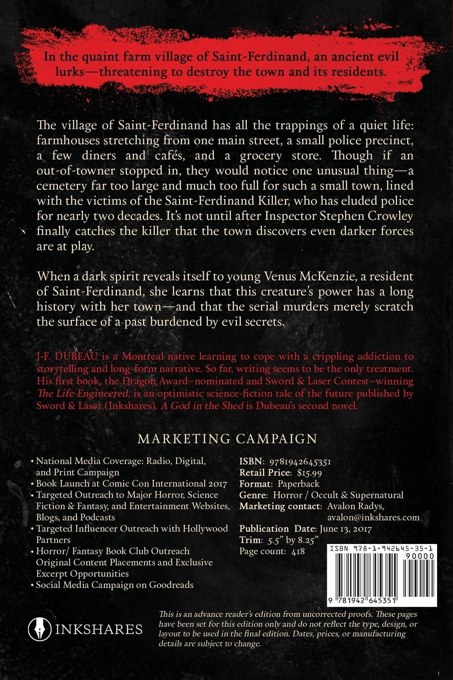 Rückseitencover A God in the Shed