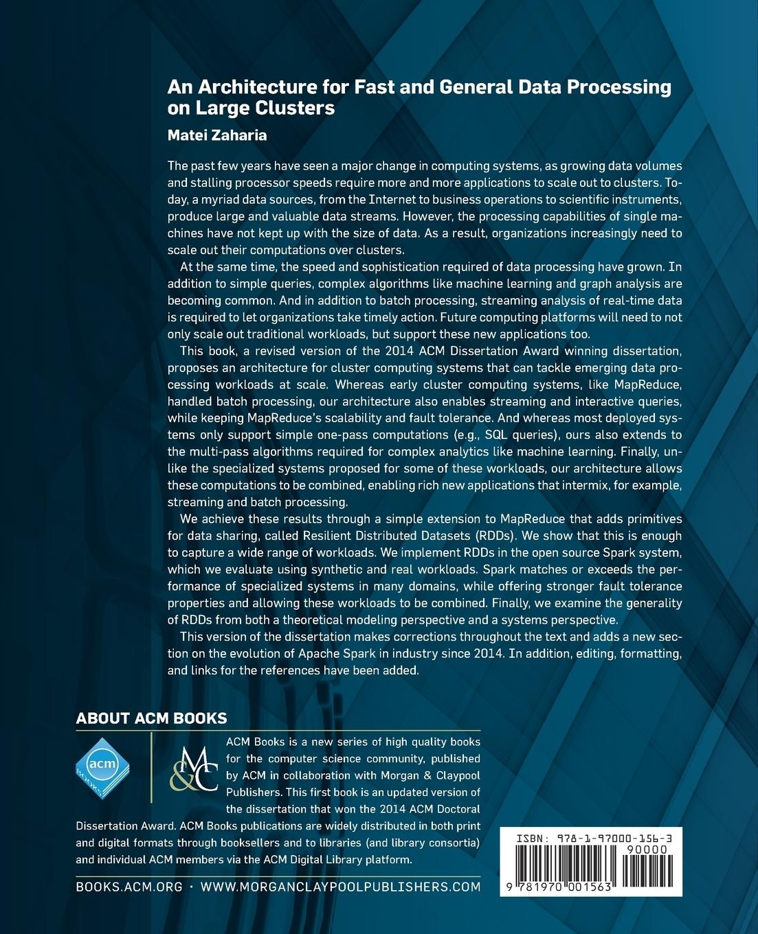 Rückseitencover An Architecture for Fast and General Data Processing on Large Clusters