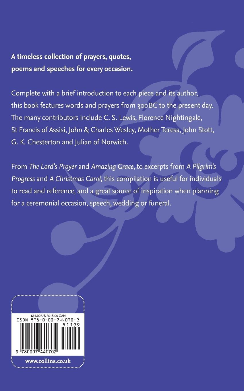 Rückseitencover Best Loved Prayers and Words of Wisdom