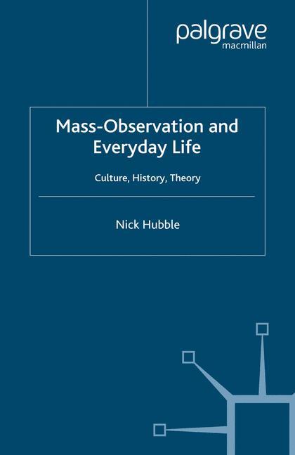 Vorderes Coverbild Mass Observation and Everyday Life