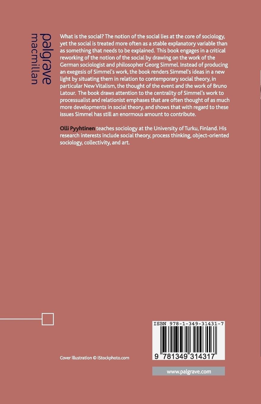 Rückseitencover Simmel and 'the Social'