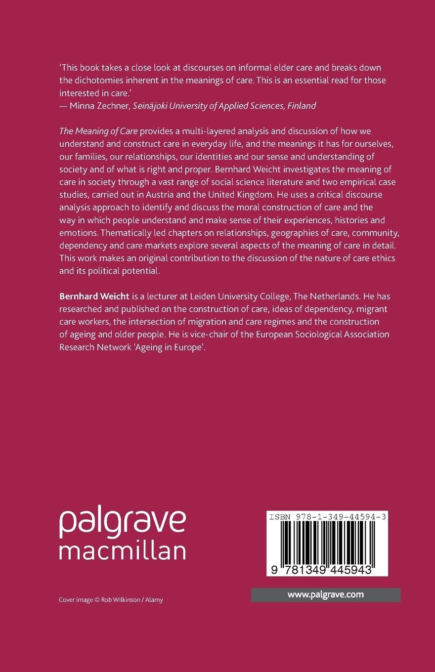 Rückseitencover The Meaning of Care
