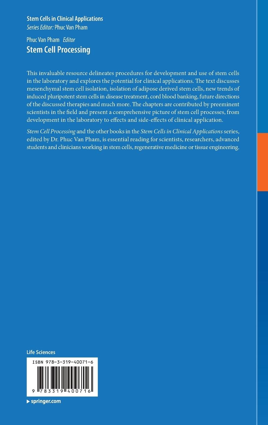 Rückseitencover Stem Cell Processing