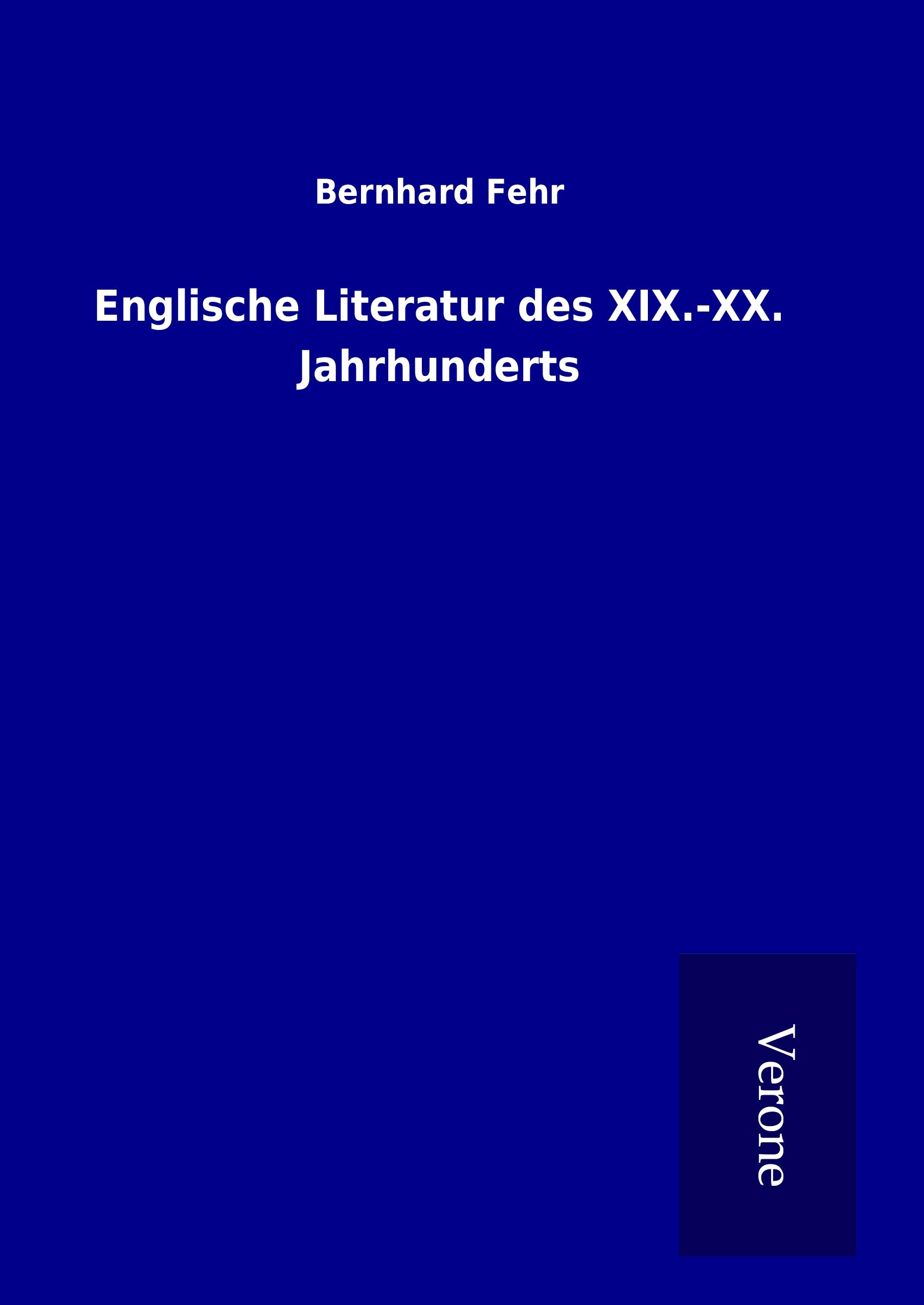 Vorderes Coverbild Englische Literatur des XIX.-XX. Jahrhunderts