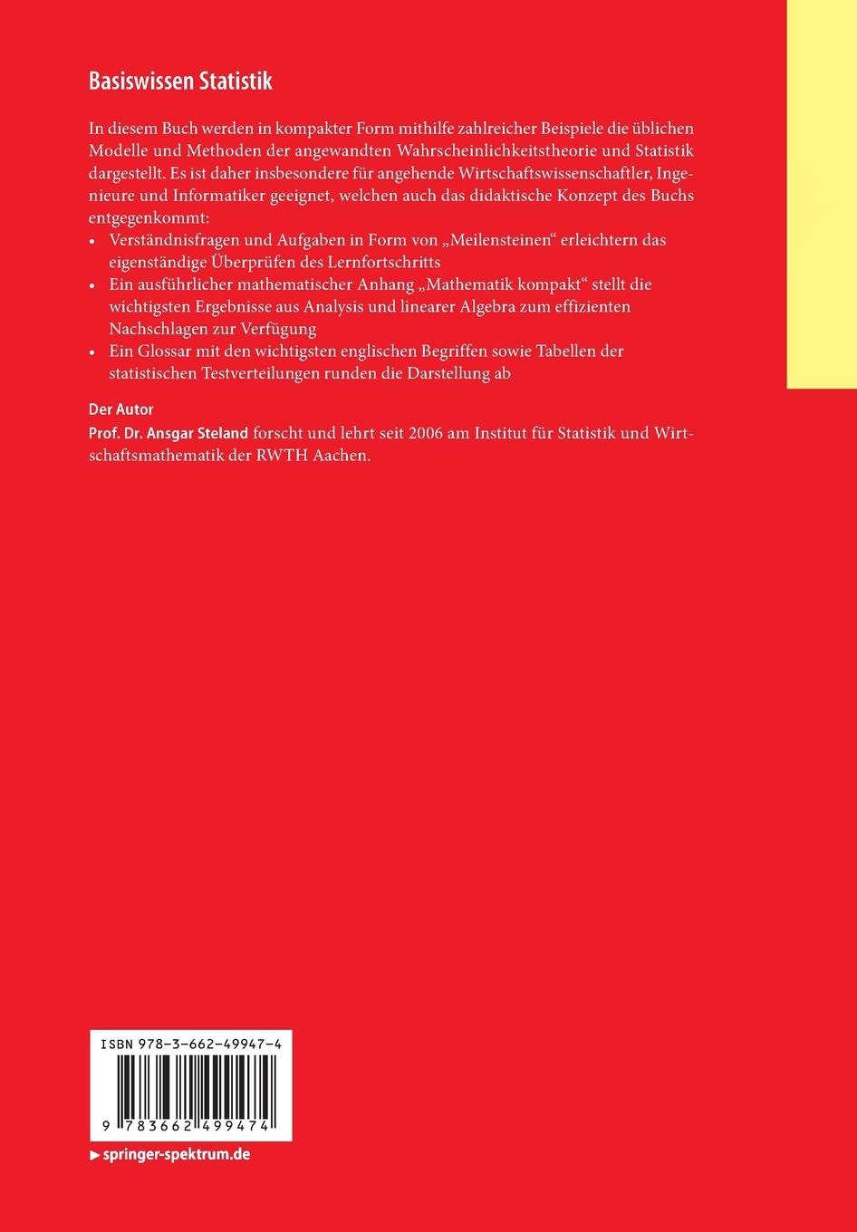 Rückseitencover Basiswissen Statistik