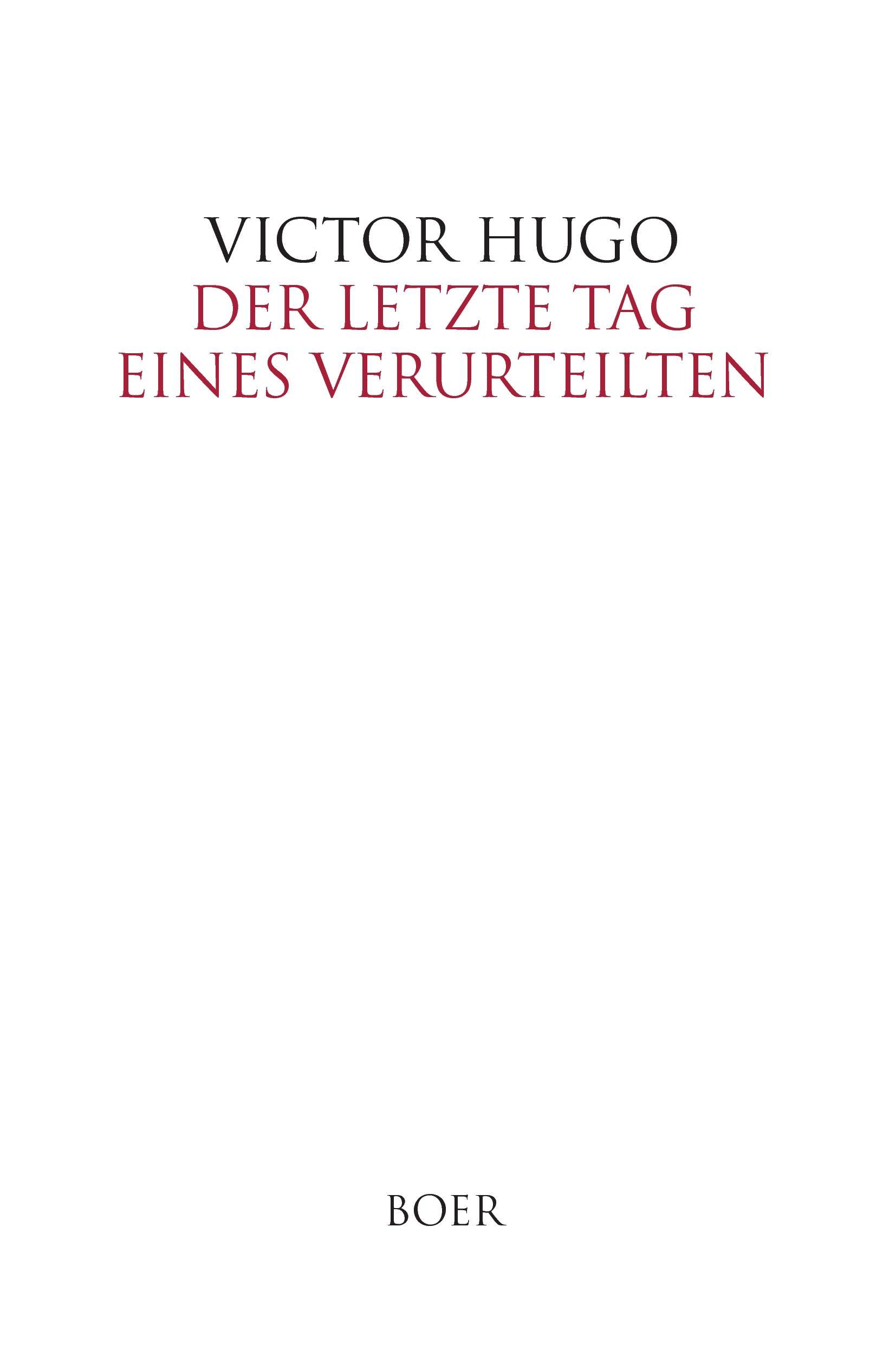 Vorderes Coverbild Der letzte Tag eines Verurteilten