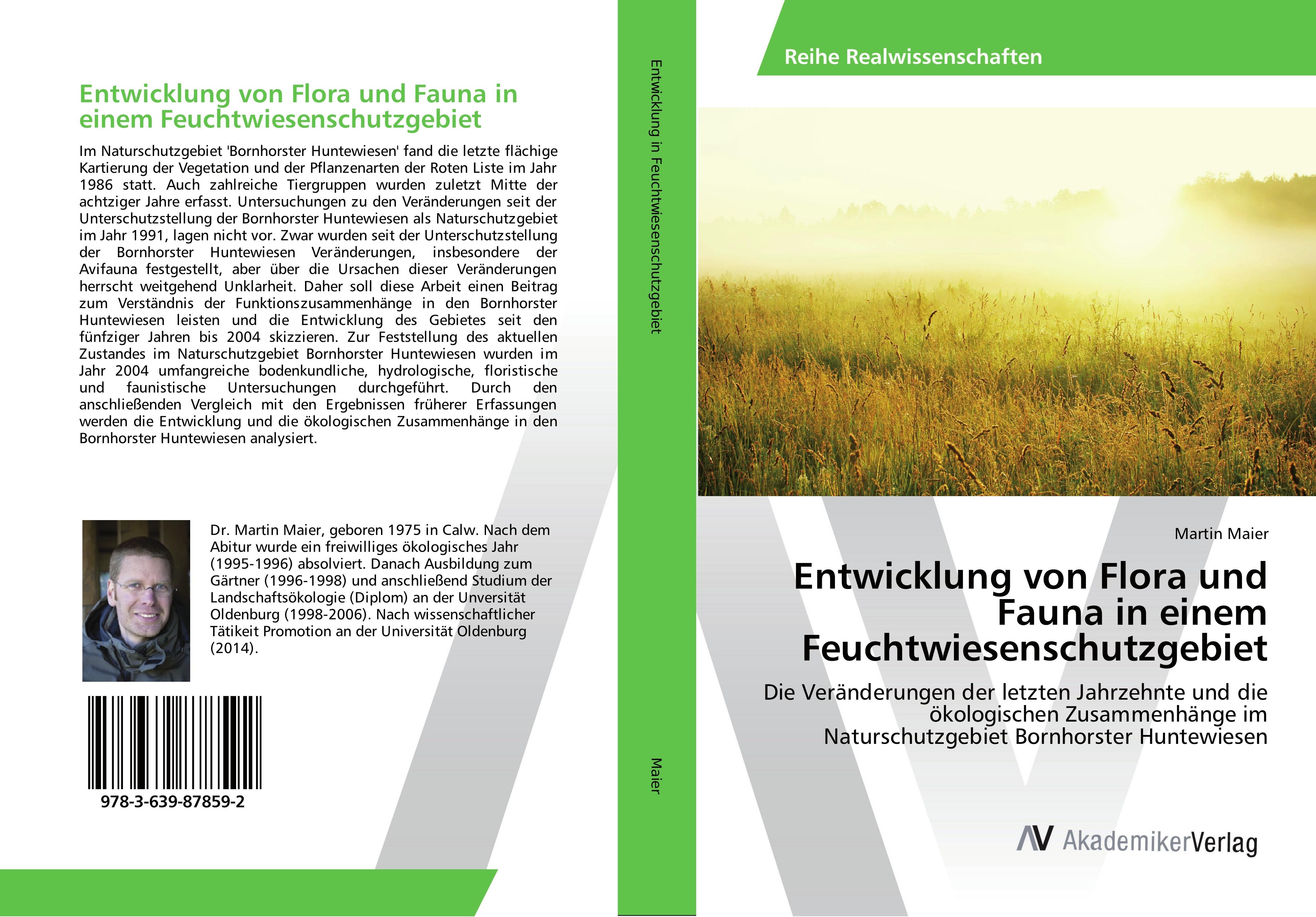 Vorderes Coverbild Entwicklung von Flora und Fauna in einem Feuchtwiesenschutzgebiet