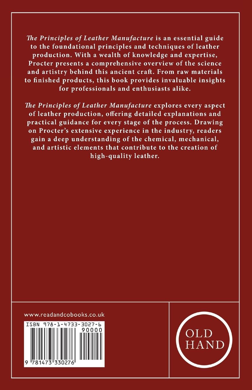 Rückseitencover The Principles of Leather Manufacture