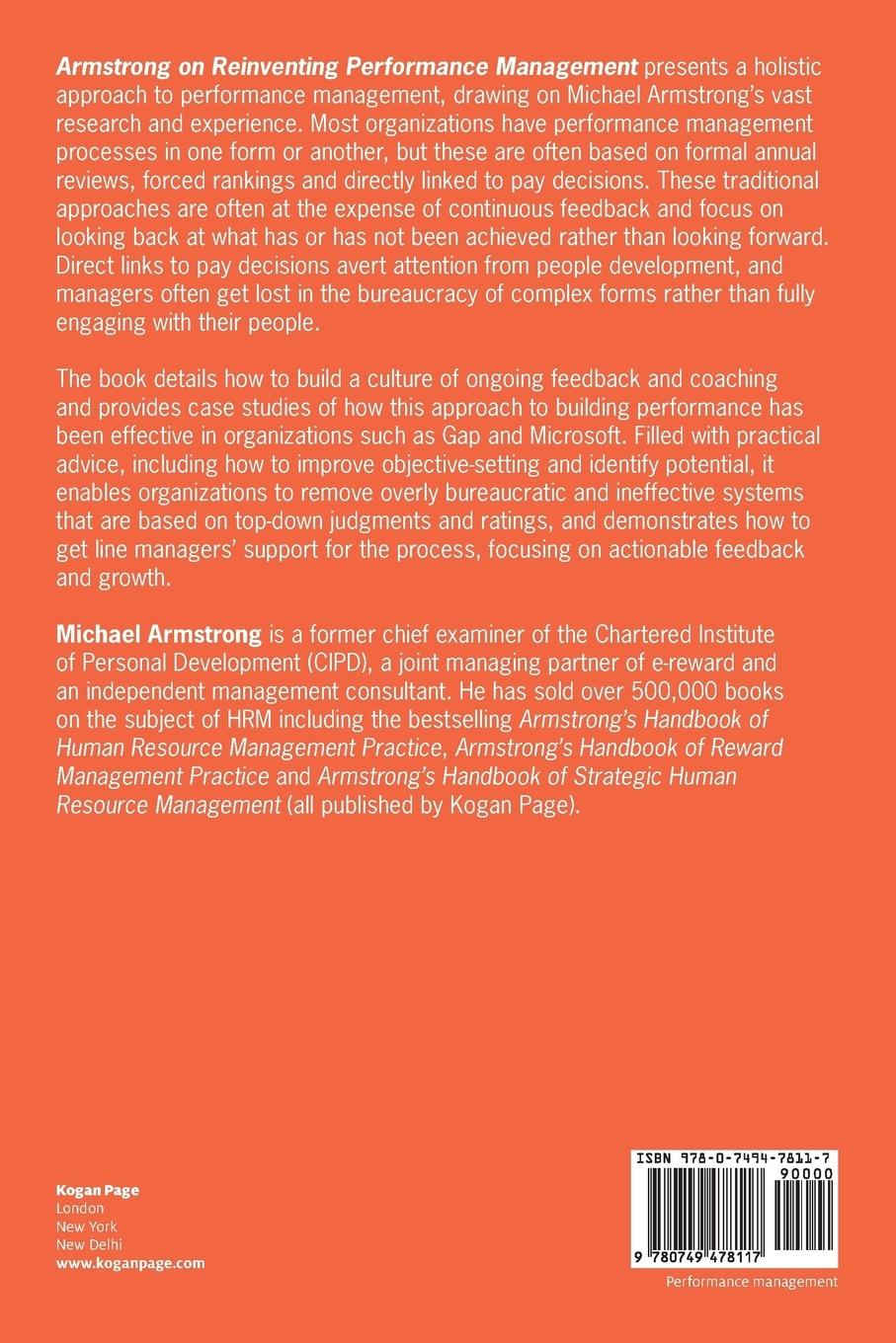 Rückseitencover Armstrong on Reinventing Performance Management