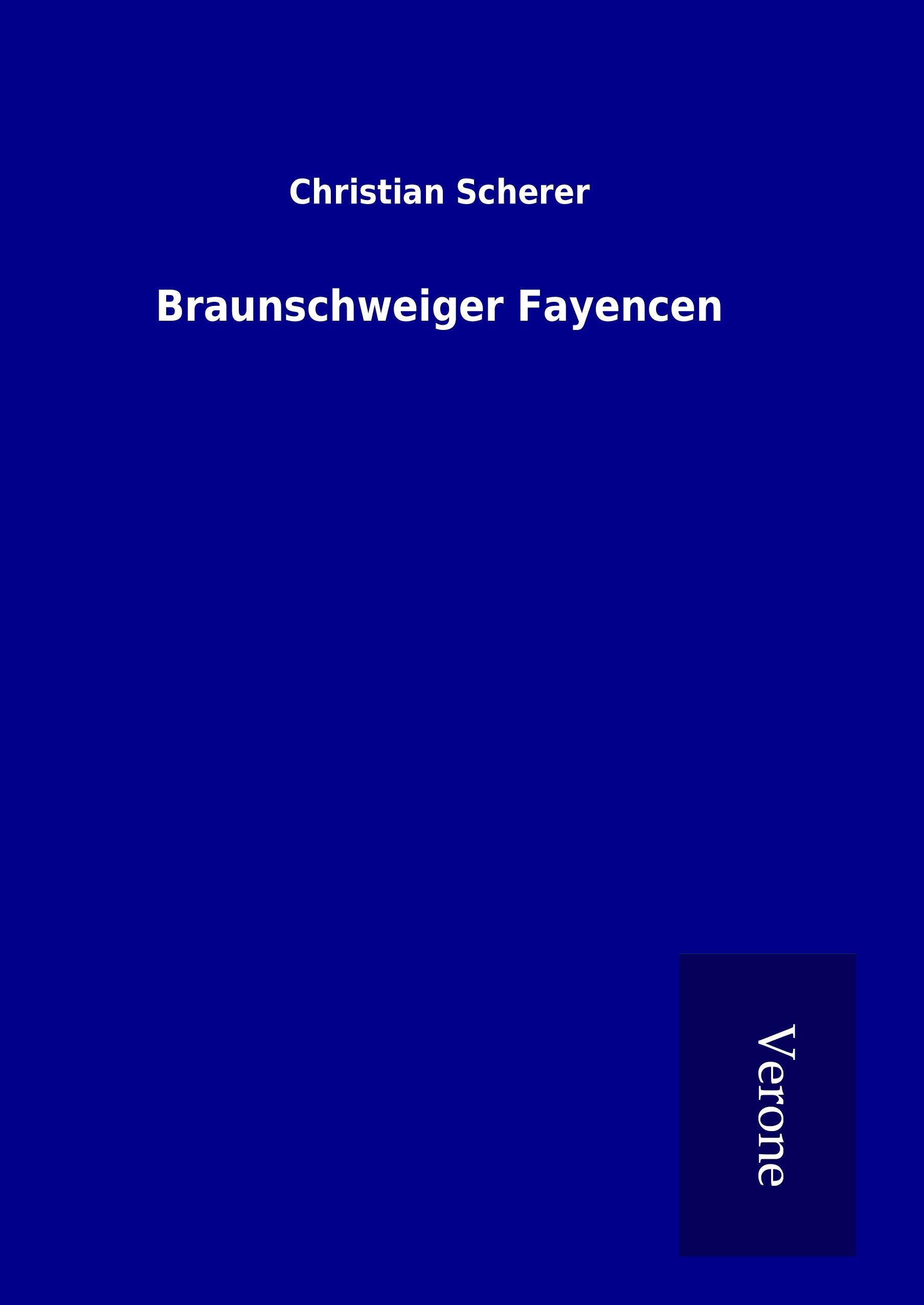 Vorderes Coverbild Braunschweiger Fayencen