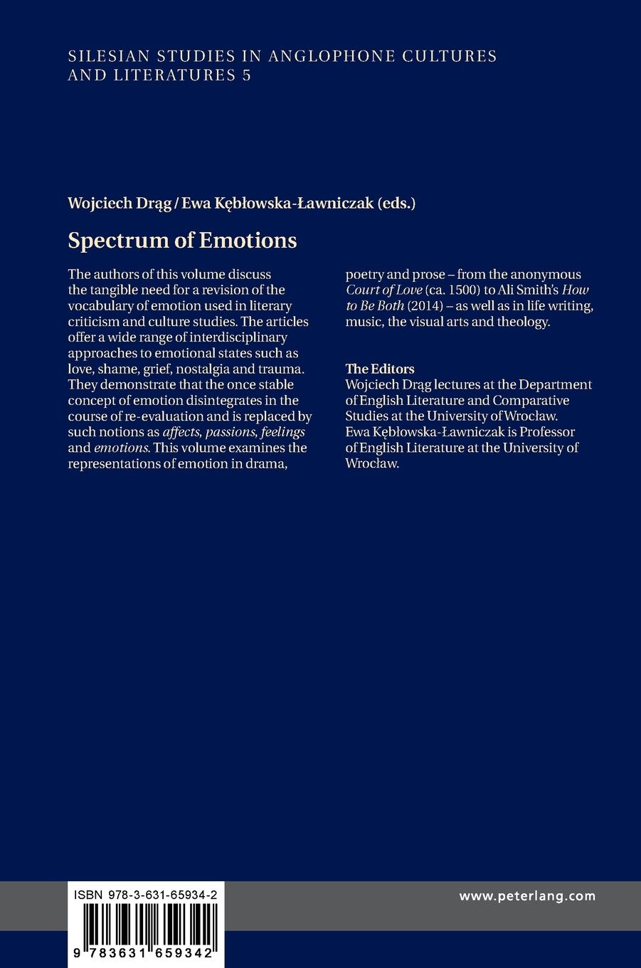 Rückseitencover Spectrum of Emotions