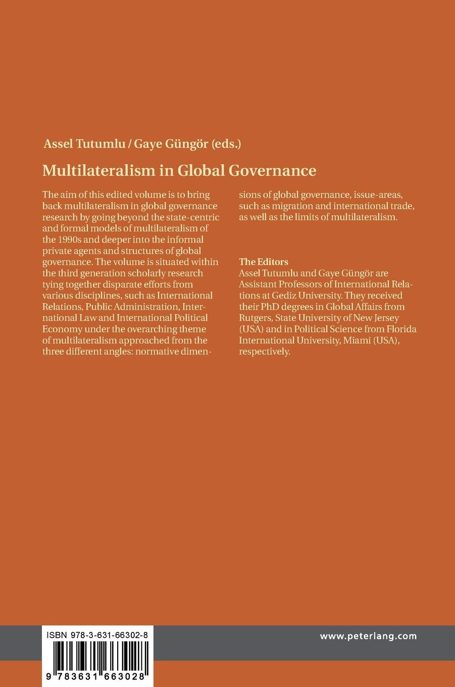 Rückseitencover Multilateralism in Global Governance