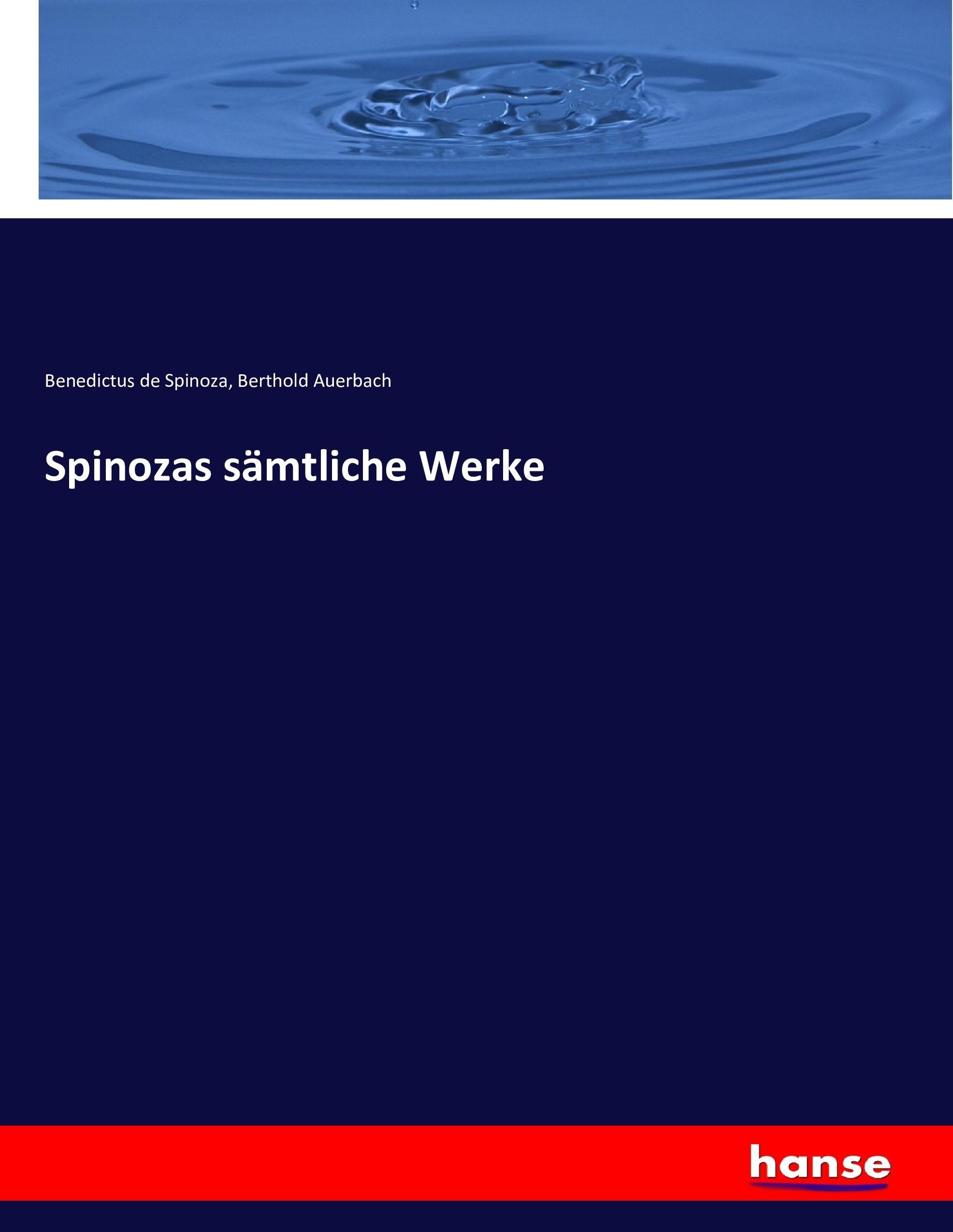Vorderes Coverbild Spinozas sämtliche Werke
