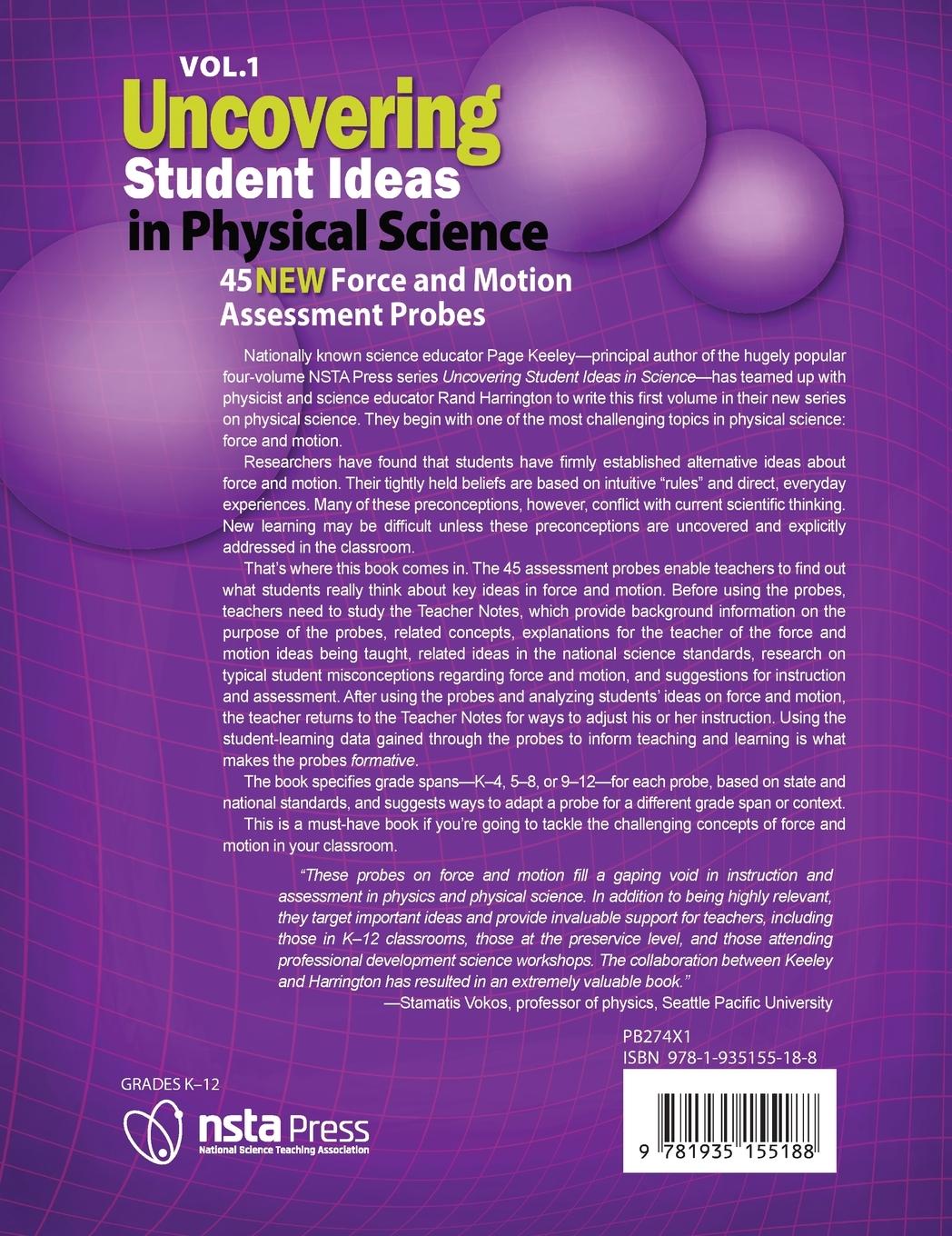 Rückseitencover Uncovering Student Ideas in Physical Science, Volume 1