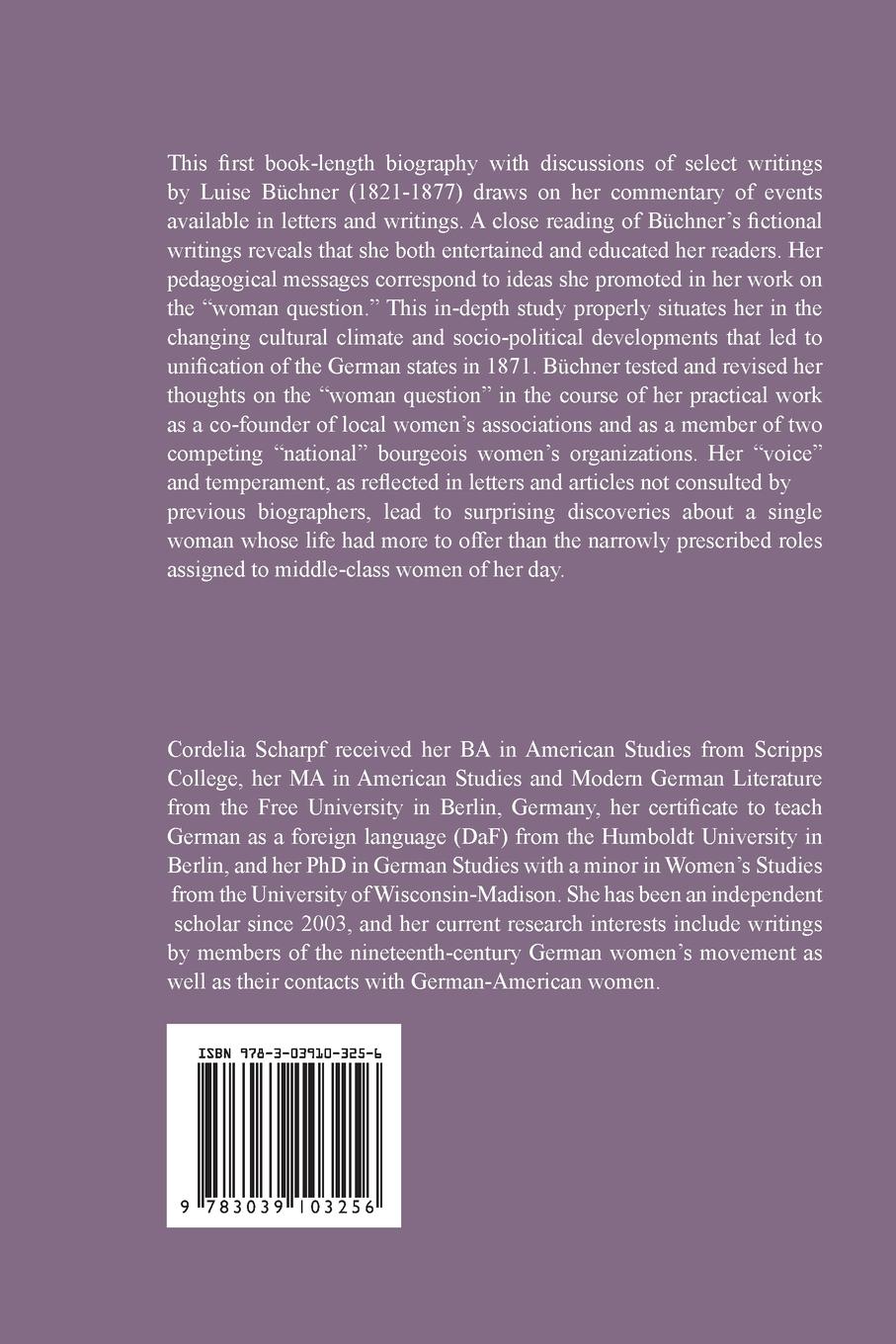 Rückseitencover Luise Büchner