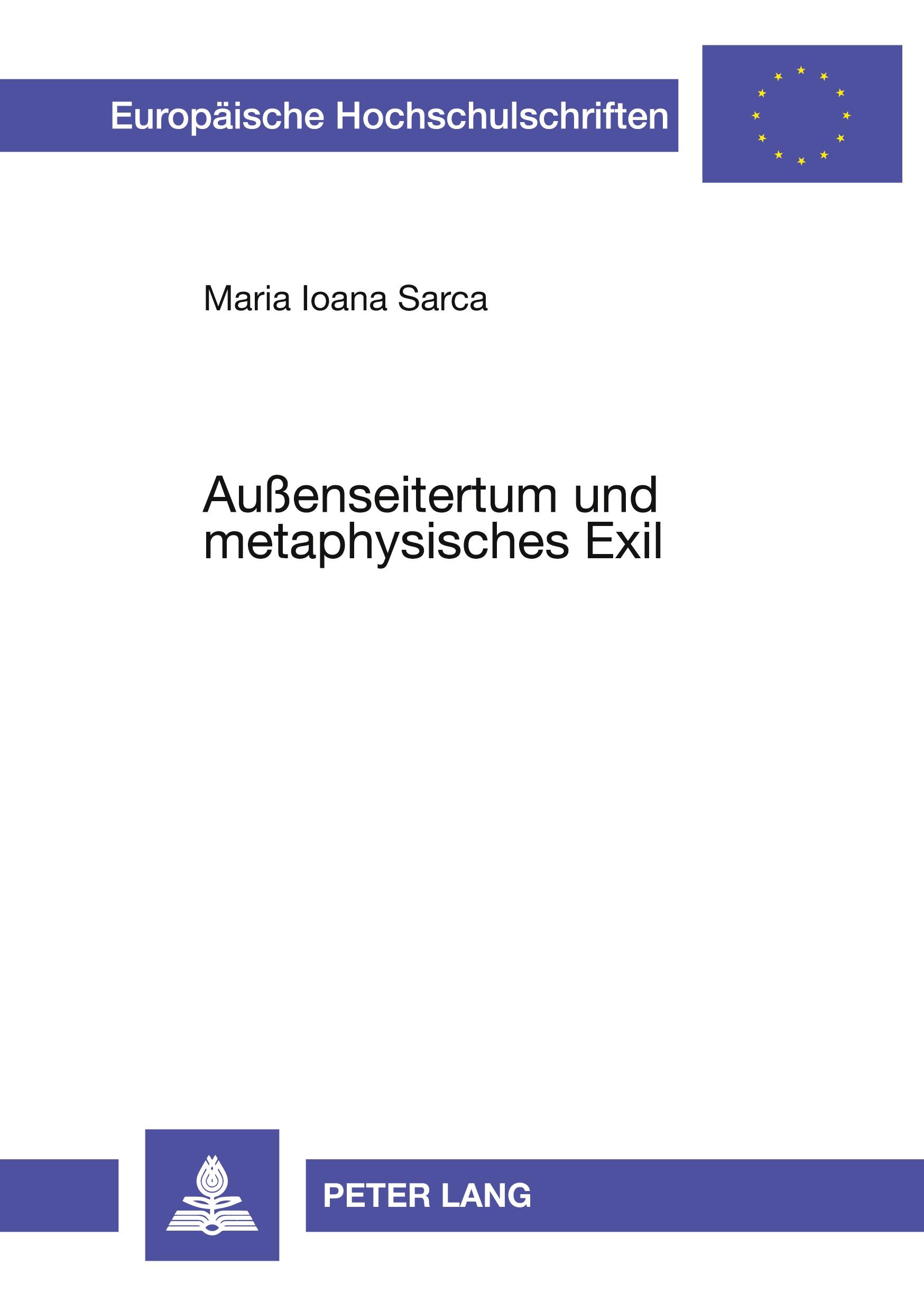 Vorderes Coverbild Außenseitertum und metaphysisches Exil
