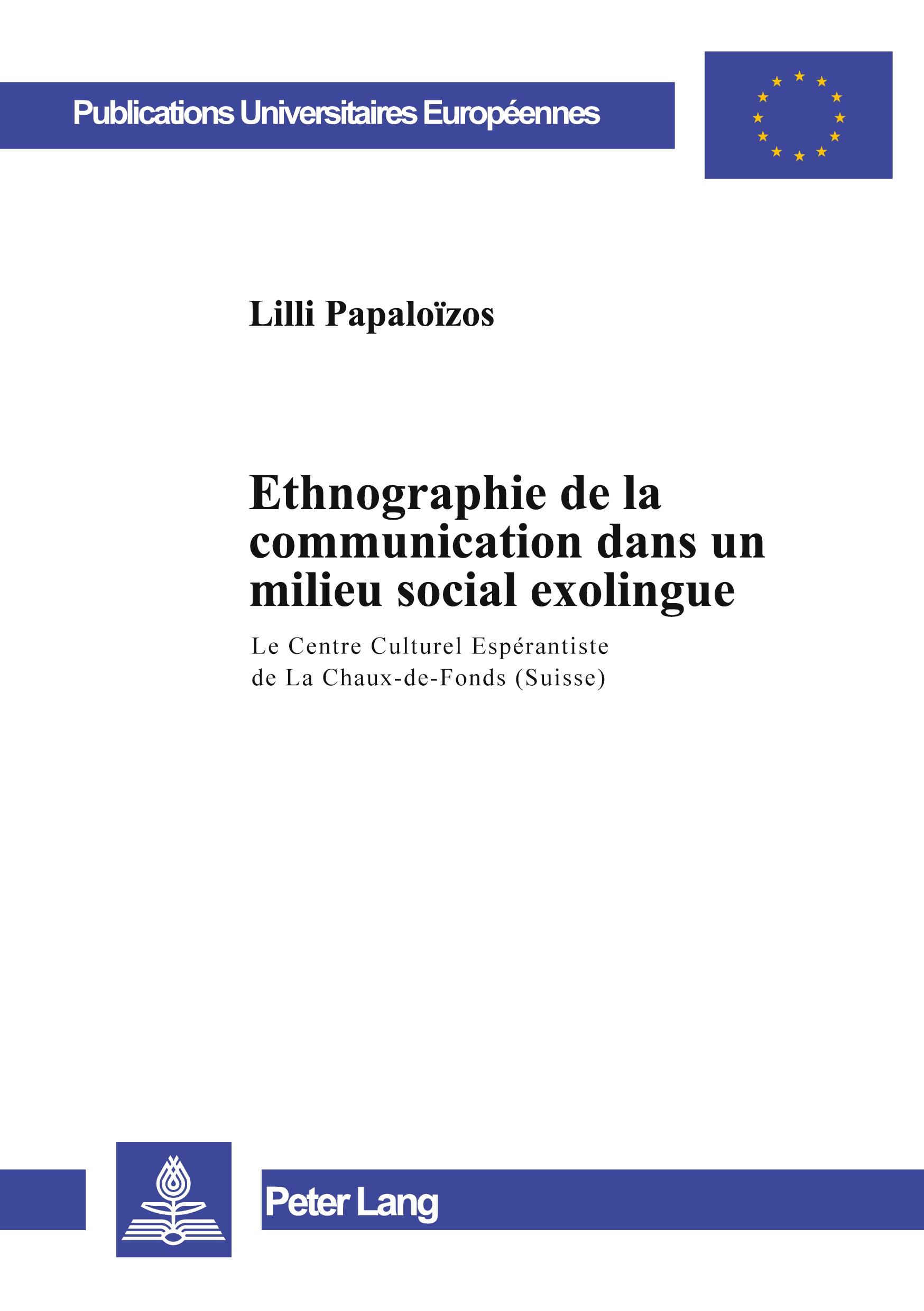 Vorderes Coverbild Ethnographie de la communication dans un milieu social exolingue
