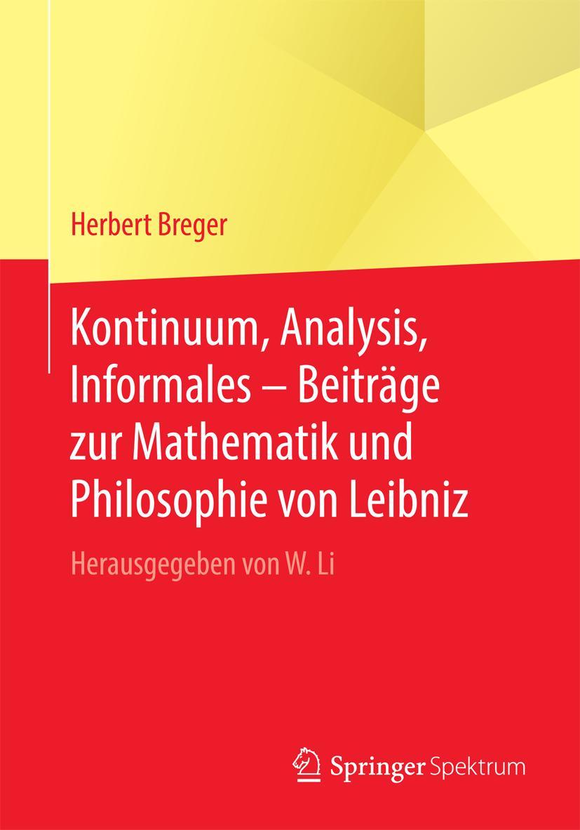 Vorderes Coverbild Kontinuum, Analysis, Informales - Beiträge zur Mathematik und Philosophie von Leibniz