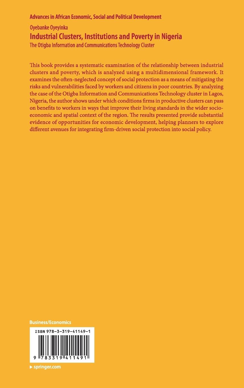 Rückseitencover Industrial Clusters, Institutions and Poverty in Nigeria