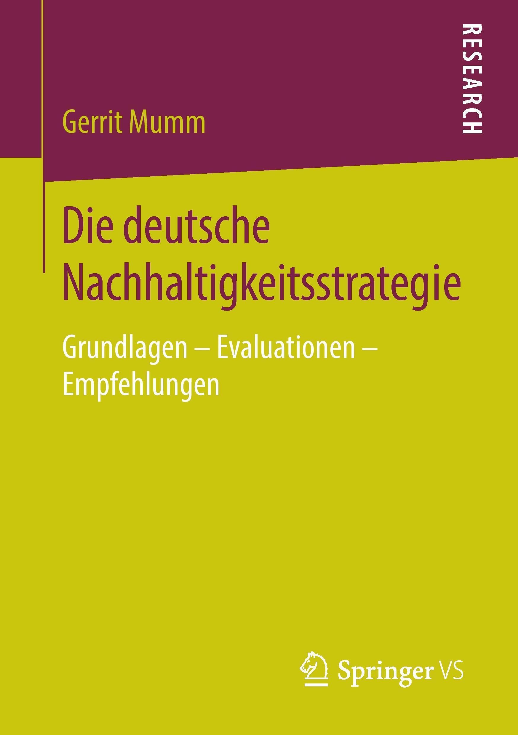 Vorderes Coverbild Die deutsche Nachhaltigkeitsstrategie