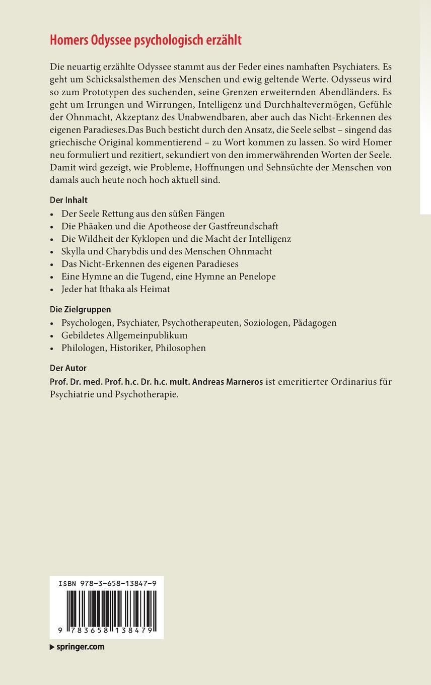 Rückseitencover Homers Odyssee psychologisch erzählt