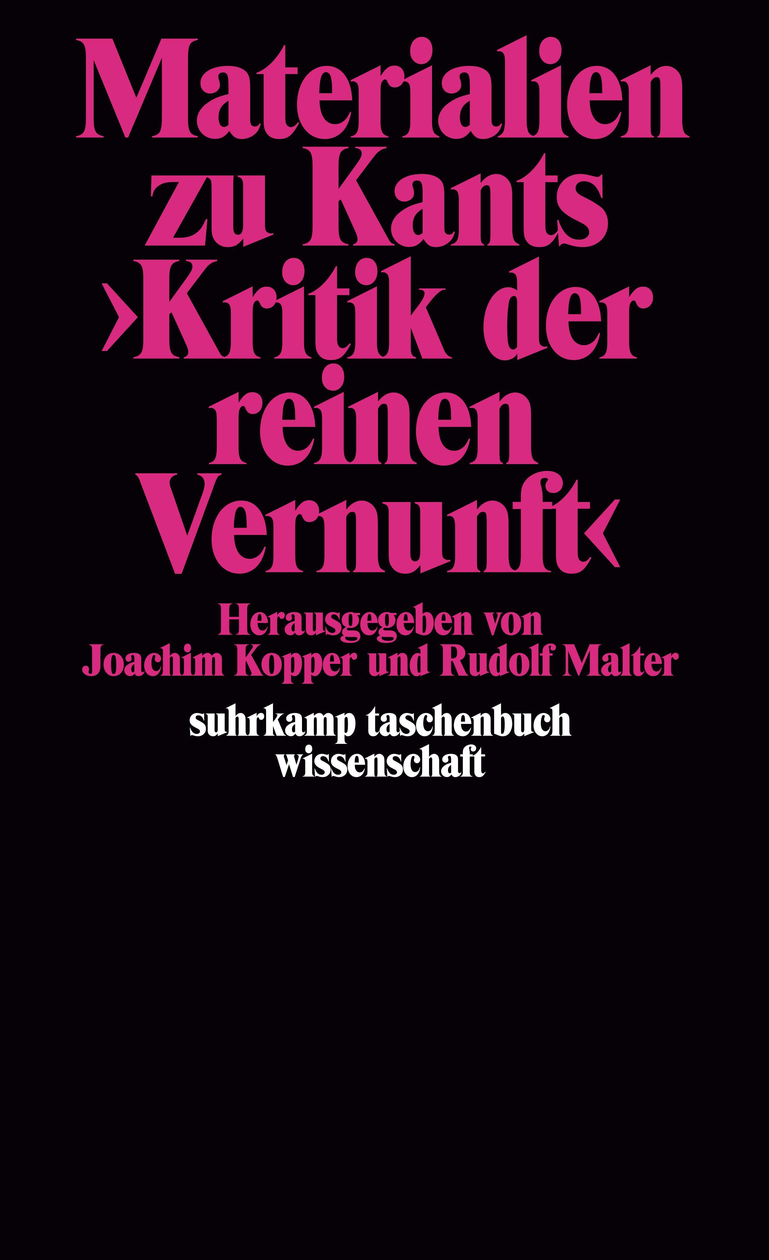 Vorderes Coverbild Materialien zu Kants »Kritik der reinen Vernunft«