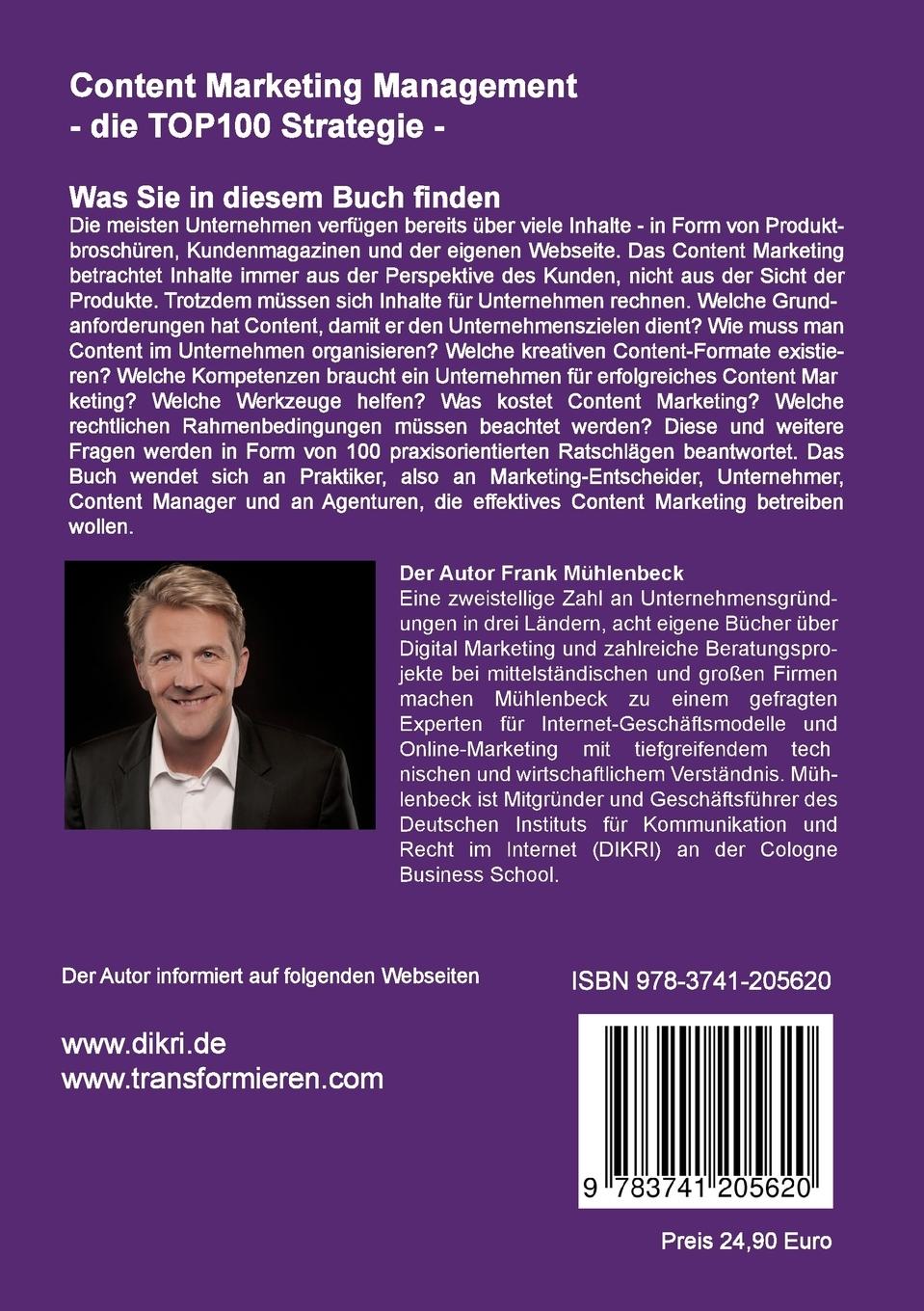 Rückseitencover Content Marketing Management