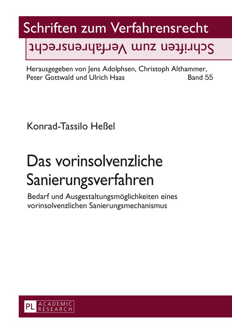 Vorderes Coverbild Das vorinsolvenzliche Sanierungsverfahren
