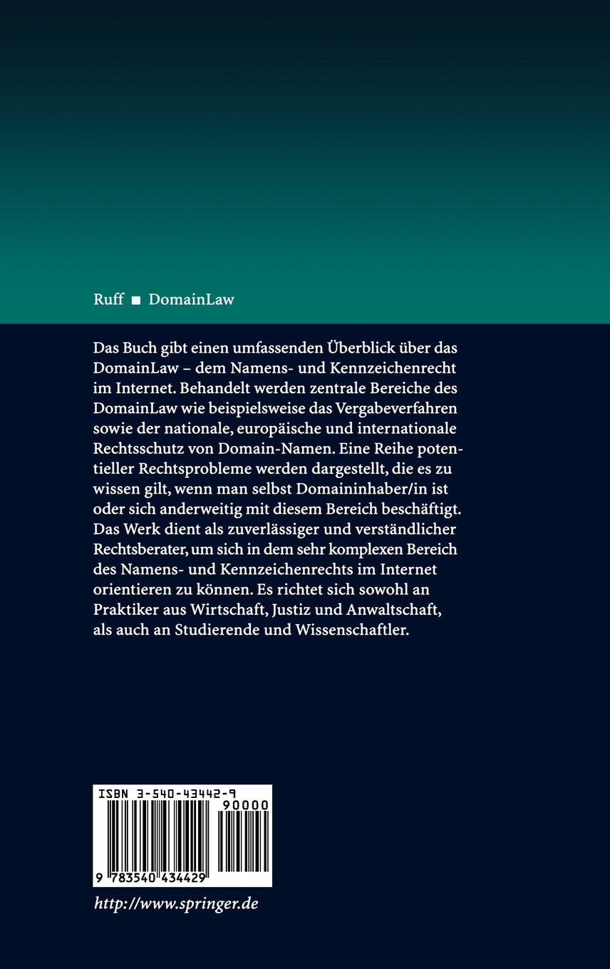 Rückseitencover DomainLaw