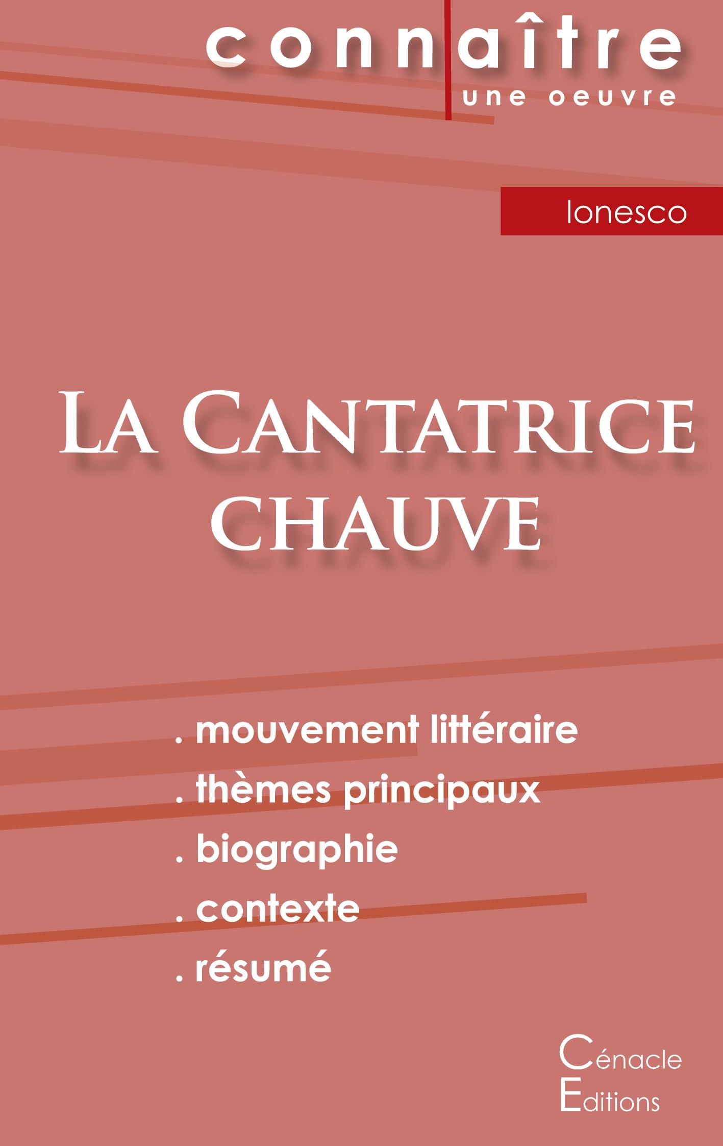 Vorderes Coverbild Fiche de lecture La Cantatrice chauve de Eugène Ionesco (Analyse littéraire de référence et résumé complet)