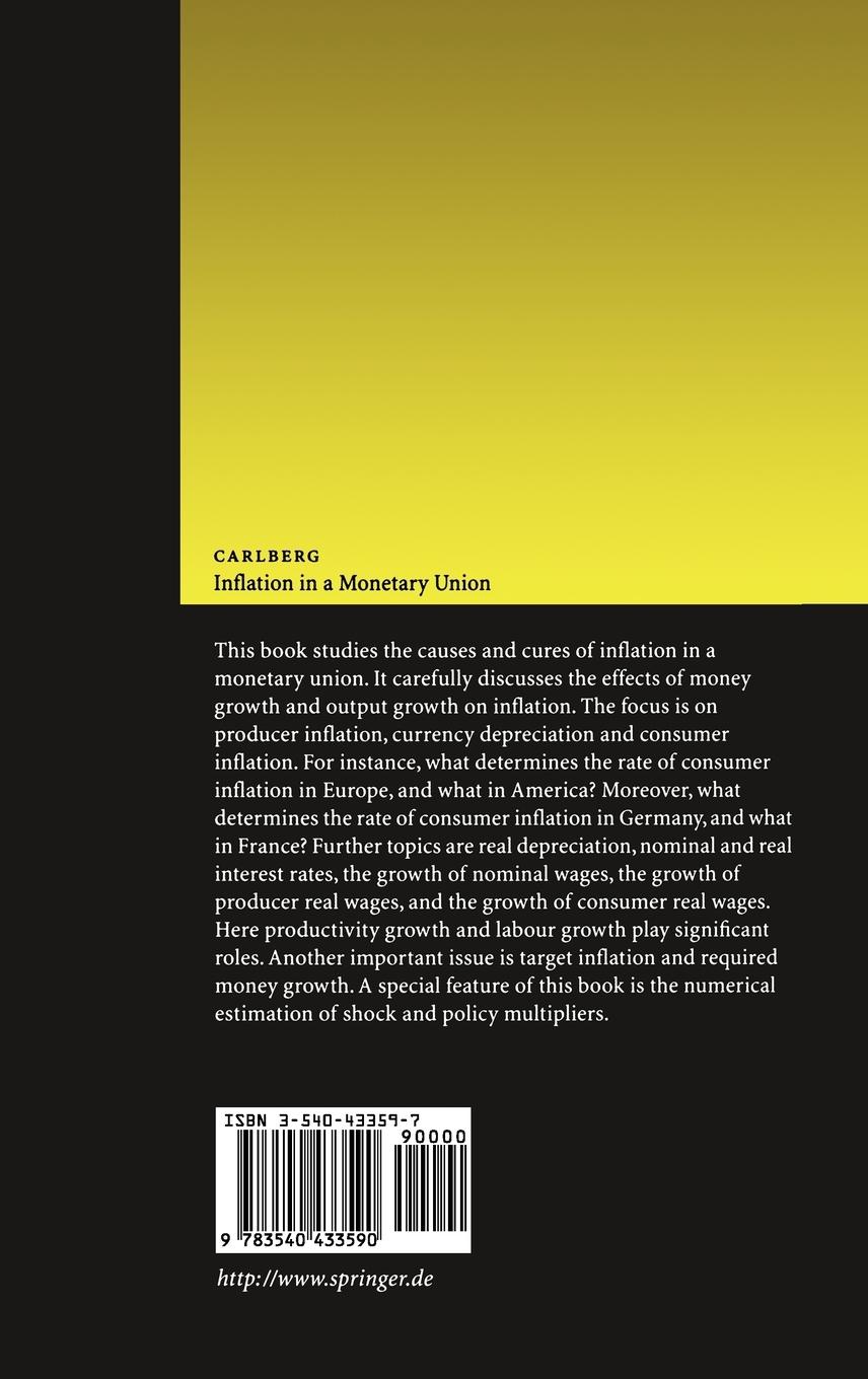 Rückseitencover Inflation in a Monetary Union
