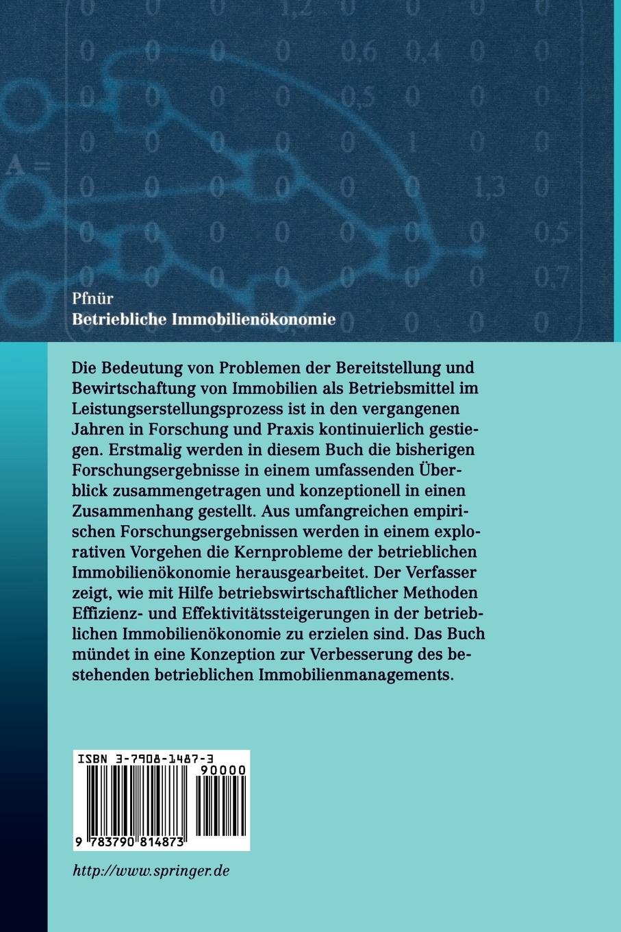 Rückseitencover Betriebliche Immobilienökonomie