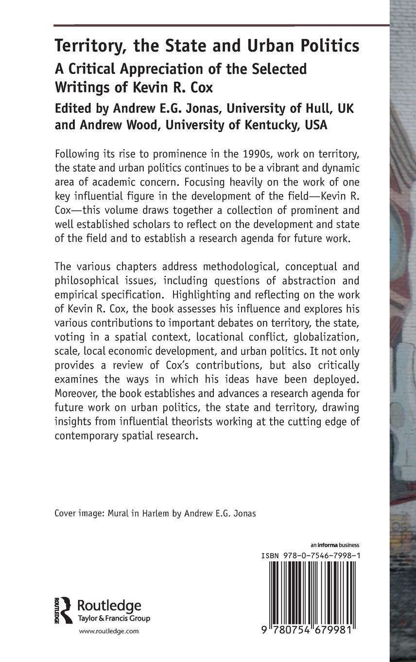 Rückseitencover Territory, the State and Urban Politics