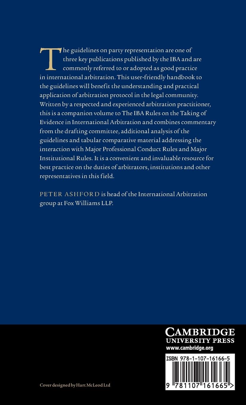 Rückseitencover The IBA Guidelines on Party Representation in International Arbitration