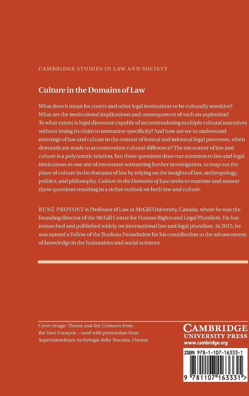 Rückseitencover Culture in the Domains of Law