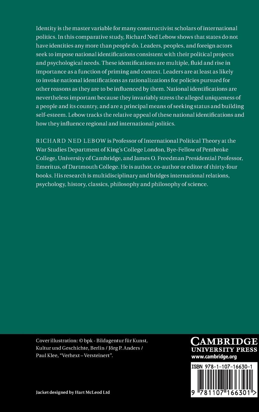 Rückseitencover National Identities and International Relations