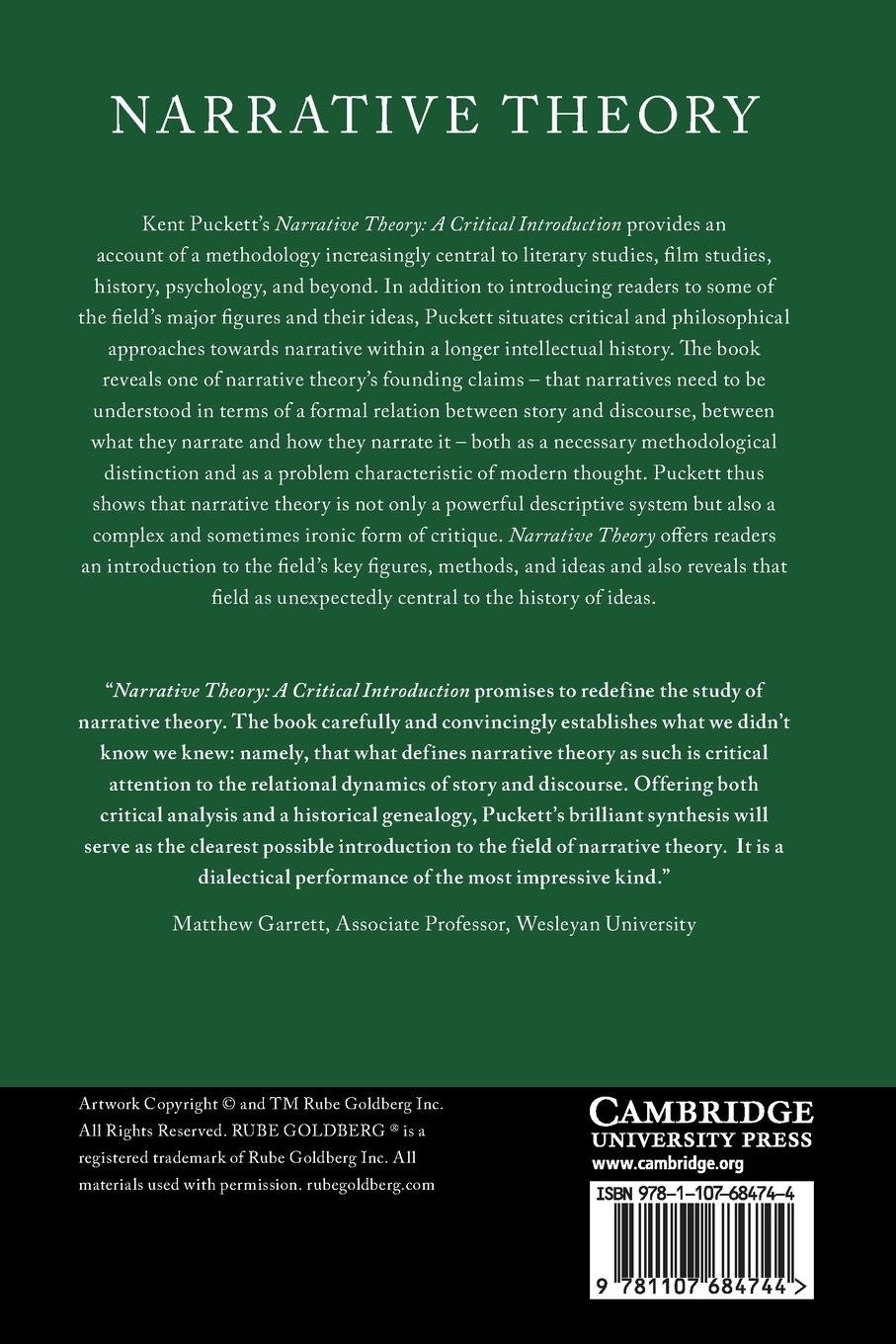 Rückseitencover Narrative Theory